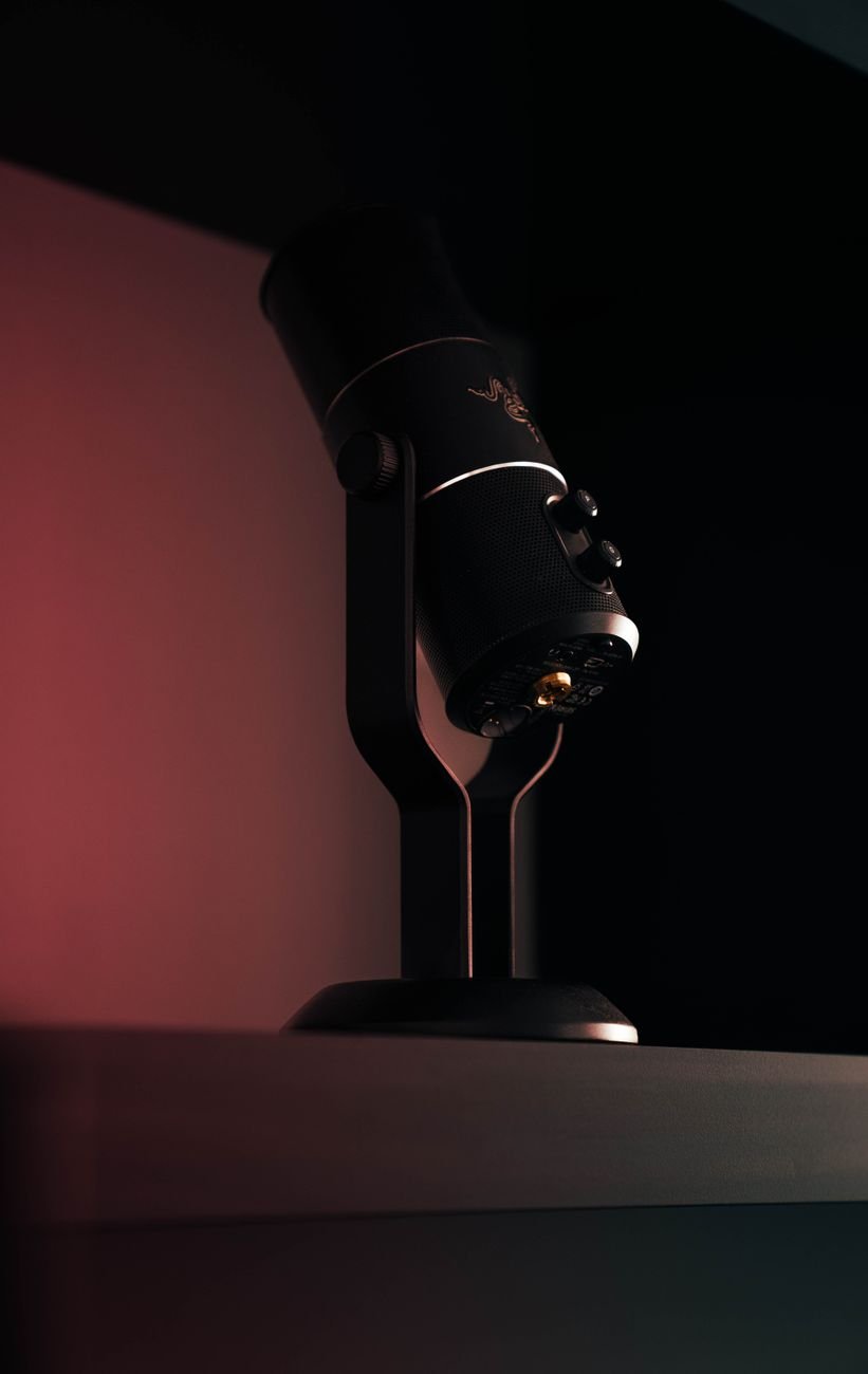 Premium optical instrument on dark background — electronics and tech products